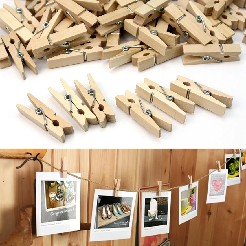 50 шт. Деревянные Прищепки для фото размер 25 мм|clips for photos|natural wood clipwooden clips |