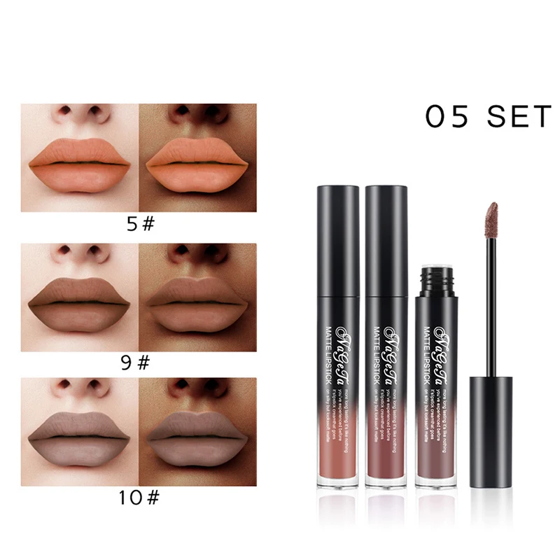 3pcs/set Liquid Lipstick Waterproof Nude Matte Lipstick Velvet Glossy Lips Gloss Lipstick Lip Balm Sexy Red Colors
3pcs/set Liquid Lipstick Waterproof Nude Matte Lipstick Velvet Glossy Lips Gloss Lipstick Lip Balm Sexy Red Colors