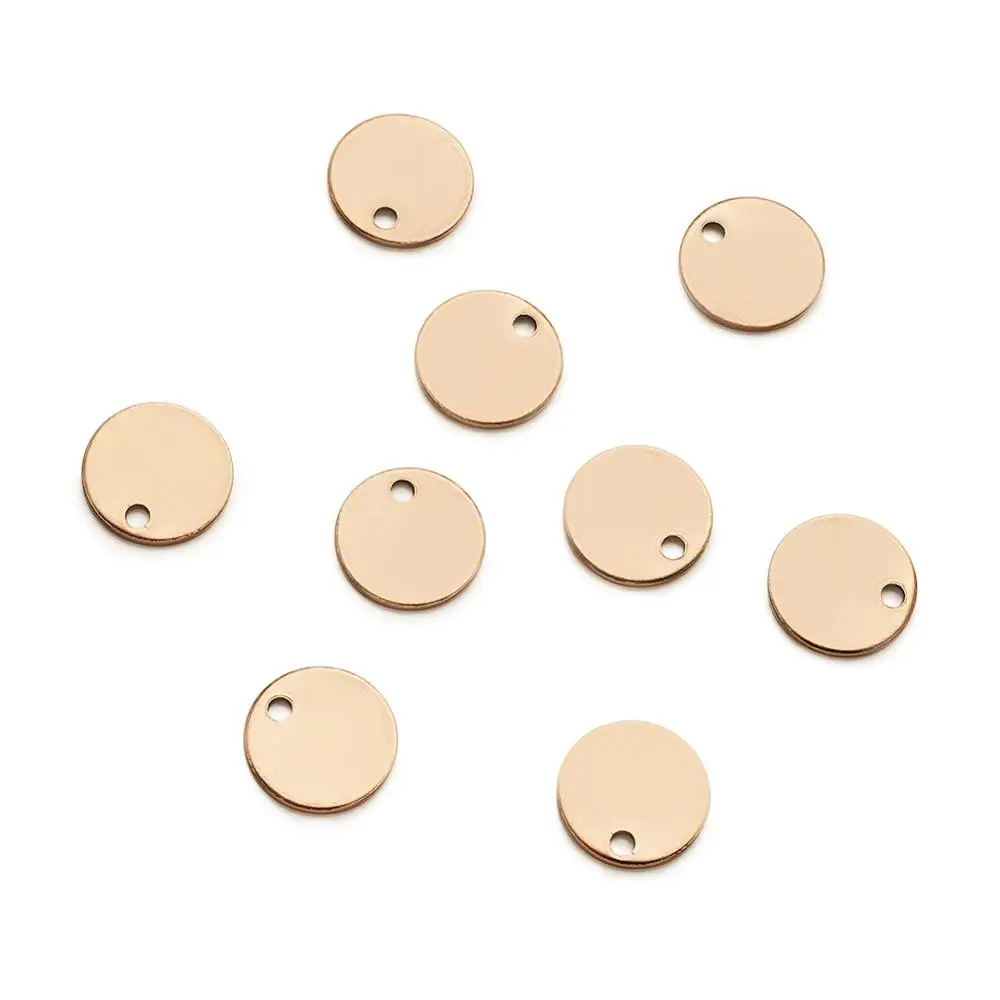 100pcs Rose Gold 304 Stainless Steel Charms Blank Stamping Tags Flat Round Pendents for Handcraft Jewelry Making Finding 12x1mm
100pcs Rose Gold 304 Stainless Steel Charms Blank Stamping Tags Flat Round Pendents for Handcraft Jewelry Making Finding 12x1mm
