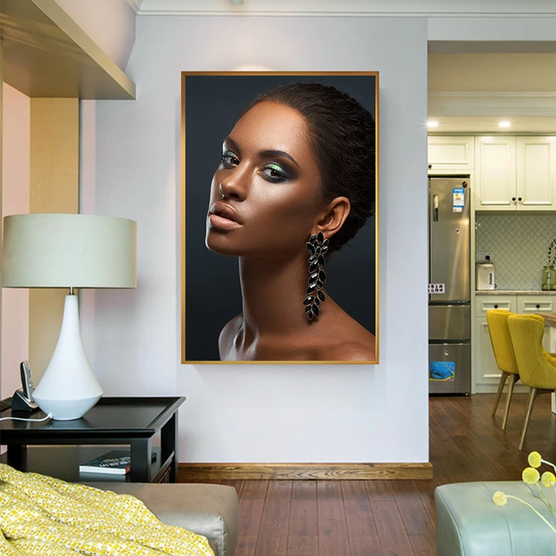 Modern Black Girl Women Canvas Painting Fashion Sexy Beauty Wall Art Picture for Living Room Aisle Nordic Print Poster Tableaux
Modern Black Girl Women Canvas Painting Fashion Sexy Beauty Wall Art Picture for Living Room Aisle Nordic Print Poster Tableaux