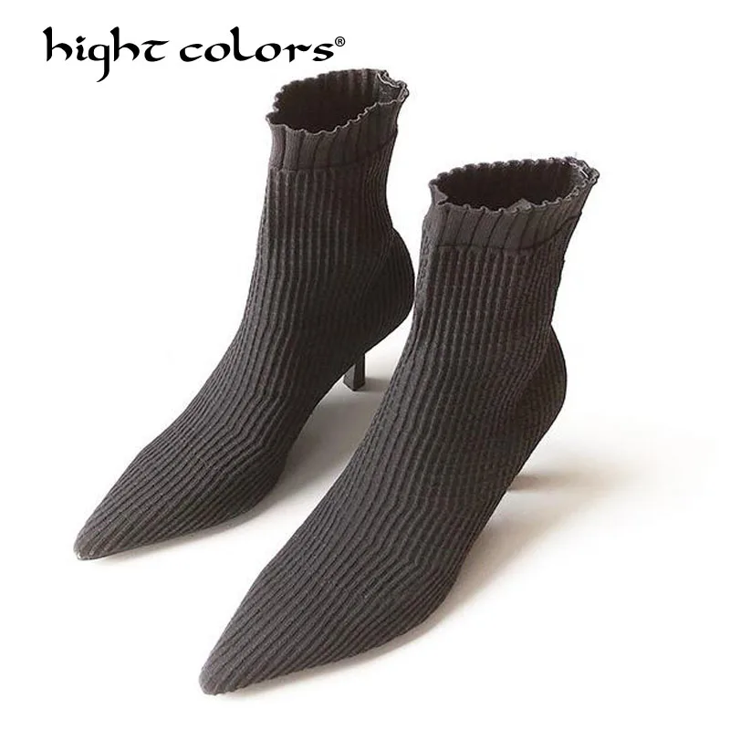 (34~40) 2020 New Stretch Fabric Women's Ankle Boots 6cm heel Shoes Women High Heel Sexy Chelsea Toe Socks Boots Black Purple
(34~40) 2020 New Stretch Fabric Women's Ankle Boots 6cm heel Shoes Women High Heel Sexy Chelsea Toe Socks Boots Black Purple
