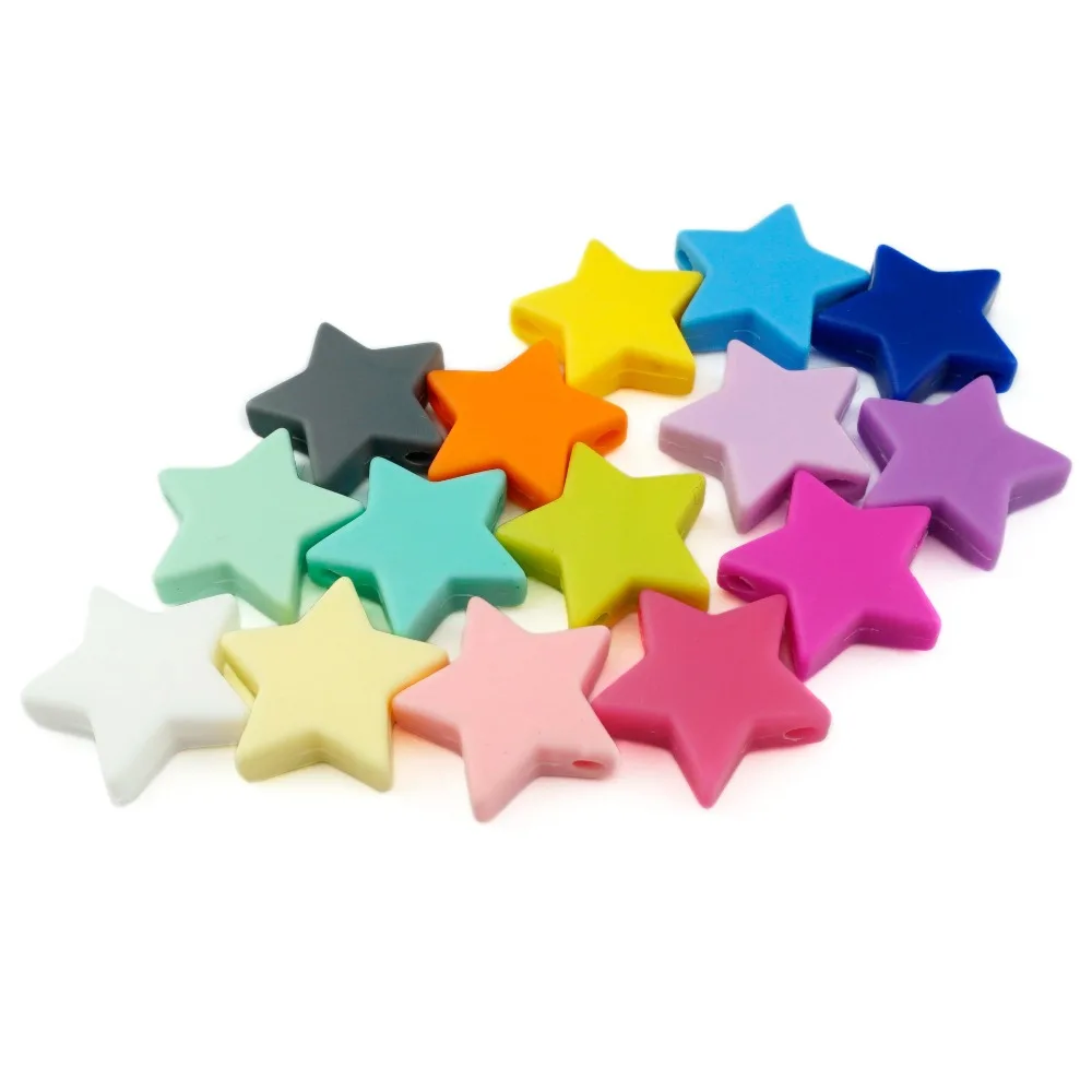 SUTOYUEN Silicone Beads Star Shape 45pcs 25mm Diy Jewelry Food Grade Teether BPA Free Ecofriendly Beads Nursing Necklace Charms
SUTOYUEN Silicone Beads Star Shape 45pcs 25mm Diy Jewelry Food Grade Teether BPA Free Ecofriendly Beads Nursing Necklace Charms