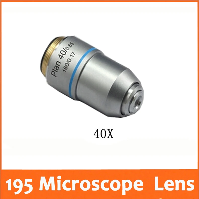 40X L=195 Plan Achromatic Biological Microscope Objective Lens Laboratory Biomicroscopy Accessories 20.2mm for Medical Science
40X L=195 Plan Achromatic Biological Microscope Objective Lens Laboratory Biomicroscopy Accessories 20.2mm for Medical Science