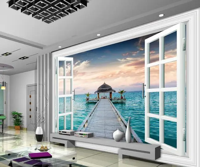 3D Photo Murals Wallpaper textured wallpaper chinese classical wall paper wall paper rolls Window Sea Landscape Mural
3D Photo Murals Wallpaper textured wallpaper chinese classical wall paper wall paper rolls Window Sea Landscape Mural