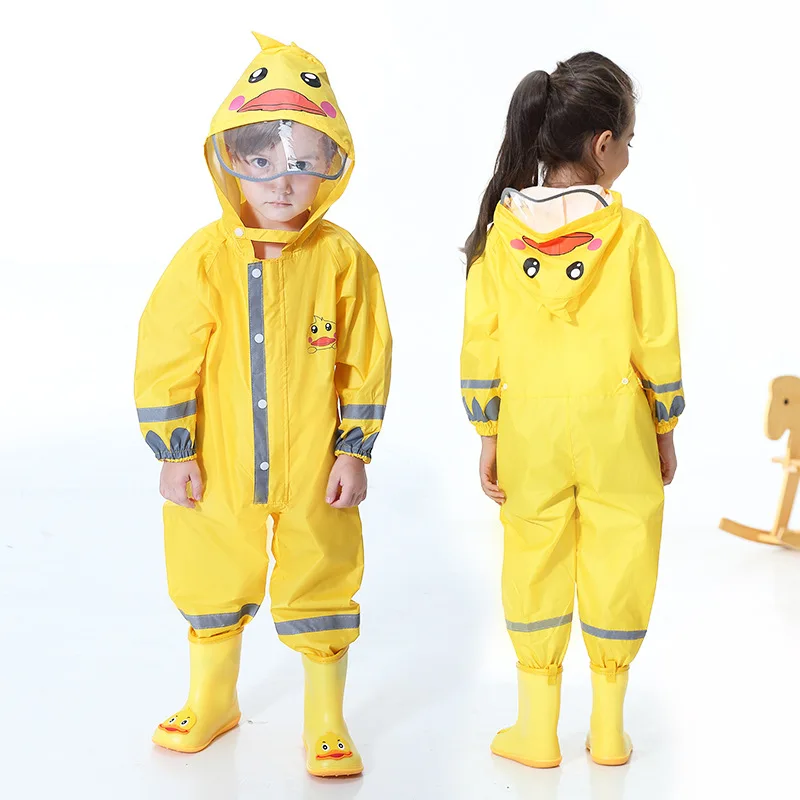 Fashionable Waterproof Jumpsuit Raincoat Hooded Cartoon Kids One-Piece Rain Coat Tour Children Rain Gear Suit
Fashionable Waterproof Jumpsuit Raincoat Hooded Cartoon Kids One-Piece Rain Coat Tour Children Rain Gear Suit