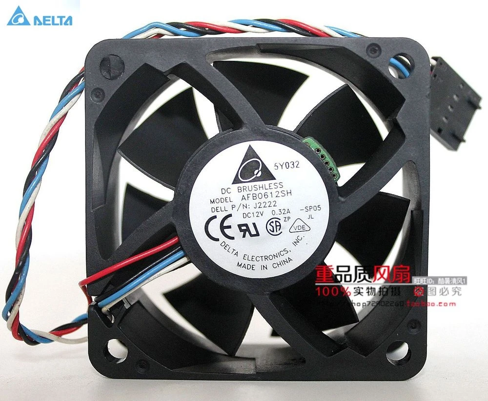 Original for delta AFB0612SH 6025 6CM 12V 0.32A four-wire PWM fan For Dell servers
Original for delta AFB0612SH 6025 6CM 12V 0.32A four-wire PWM fan For Dell servers