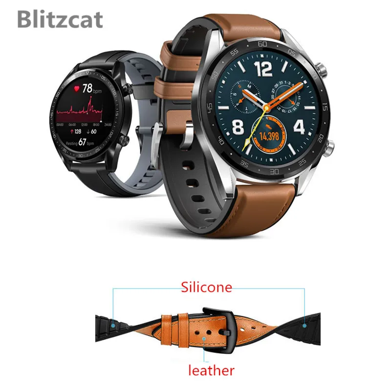 Ремешок для часов Huawei Watch GT 2 46 мм силиконовый браслет из натуральной кожи huawei Honor