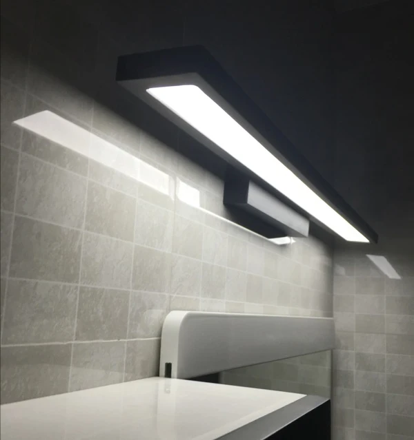 Mirror front light LED wall lamps bathroom waterproof simple dresser mirror aluminum bedroom black lamp lights-za FG19 | Лампы и