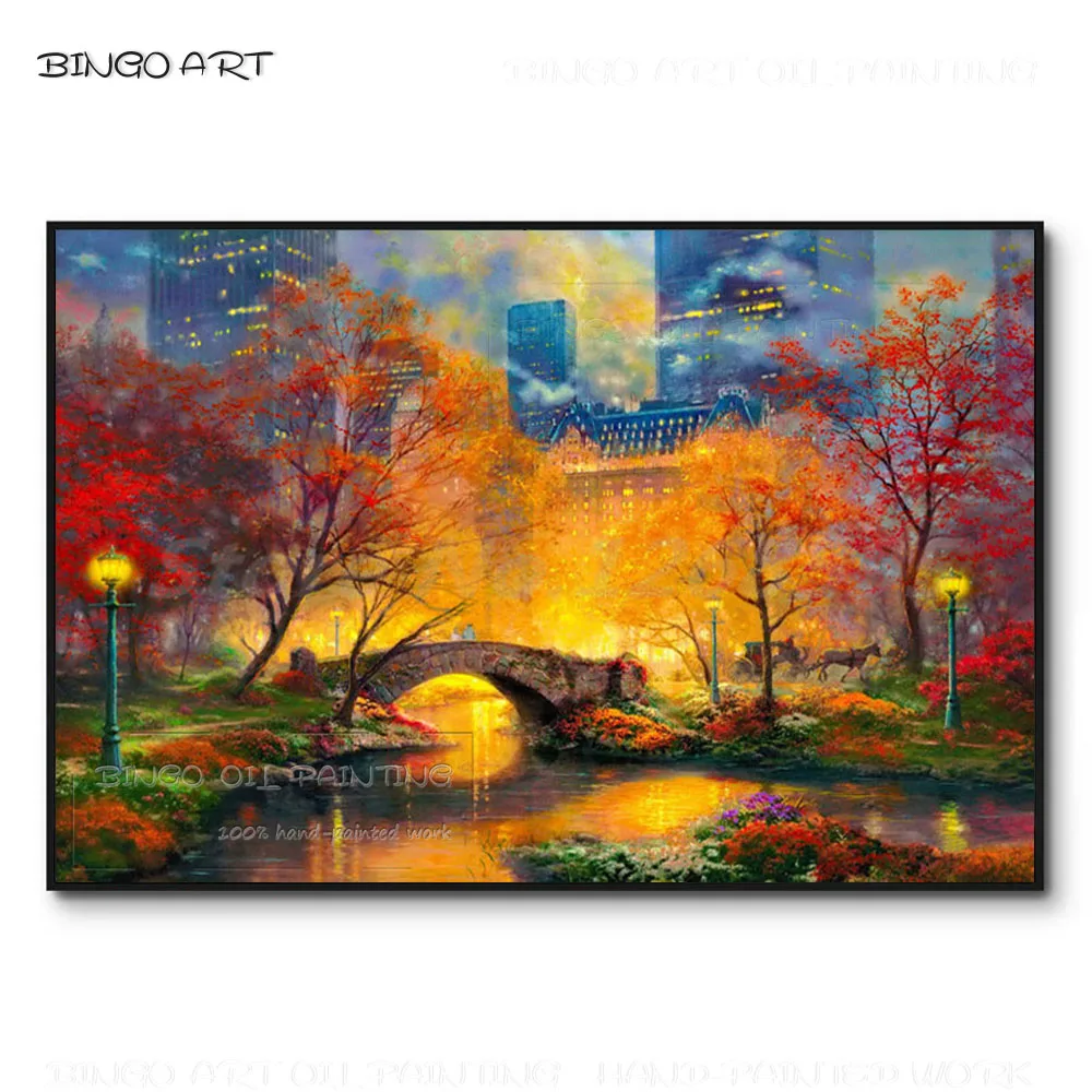 Artist Hand-painted High Quality Wonderful Landscape Central Park In the Fall Oil Painting Rich Colors Central Park Oil Painting
Artist Hand-painted High Quality Wonderful Landscape Central Park In the Fall Oil Painting Rich Colors Central Park Oil Painting