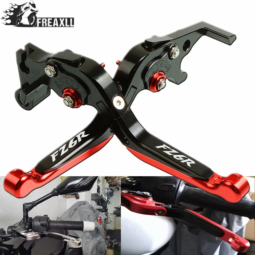 CNC Motorcycle Accessories Folding Extendable Adjustable Brake Clutch Levers Motorbike Parts For YAMAHA FZ6R FZ 6R 2009-2017
CNC Motorcycle Accessories Folding Extendable Adjustable Brake Clutch Levers Motorbike Parts For YAMAHA FZ6R FZ 6R 2009-2017