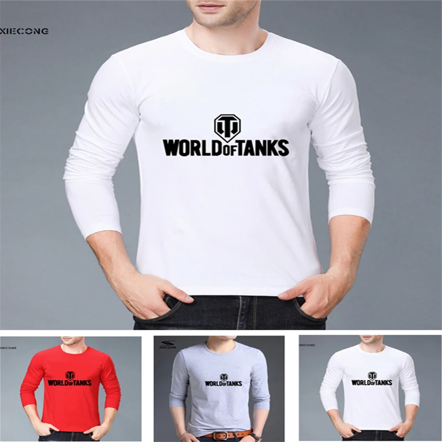 World of Tanks 2017 летняя стильная забавная футболка мужские футболки с круглым вырезом