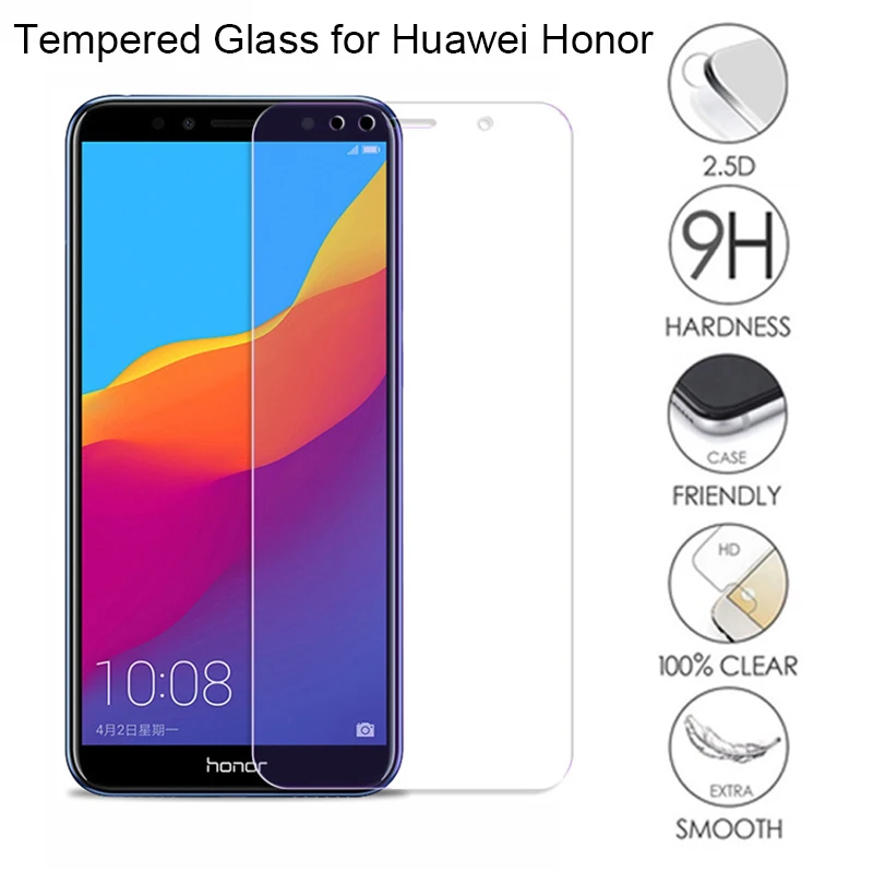 

9H Tempered Glass For Huawei Y9 2019 Screen Protector for Honor 7X 7C 7A Pro Y5 Y6 Y7 Prime Y9 2018 8X 8C Protective film Glass