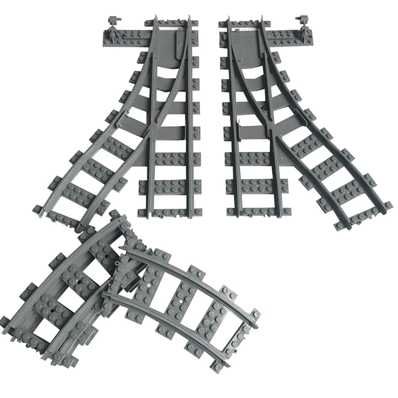 City Trains Tracks Compatible Trains Rail Track Railway model sets Forked Straight Curved Building Blocks Brick Toy
City Trains Tracks Compatible Trains Rail Track Railway model sets Forked Straight Curved Building Blocks Brick Toy