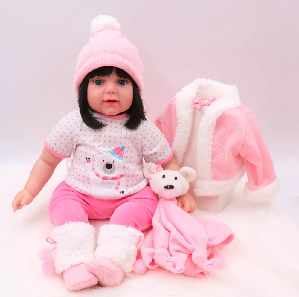 55cm Round face princess doll big eyes all Silicone Lifelike toddler Baby Bonecas girl kid doll bebe reborn kit de silicone toys
55cm Round face princess doll big eyes all Silicone Lifelike toddler Baby Bonecas girl kid doll bebe reborn kit de silicone toys