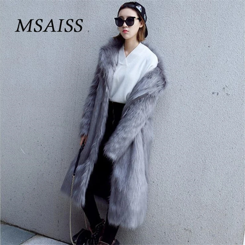 MSAISS 2017 Winter Thick Artificial Fur Coat Super Long Lady Imitated Fox Fur Jacket S-6XL Female Fur Coat
MSAISS 2017 Winter Thick Artificial Fur Coat Super Long Lady Imitated Fox Fur Jacket S-6XL Female Fur Coat