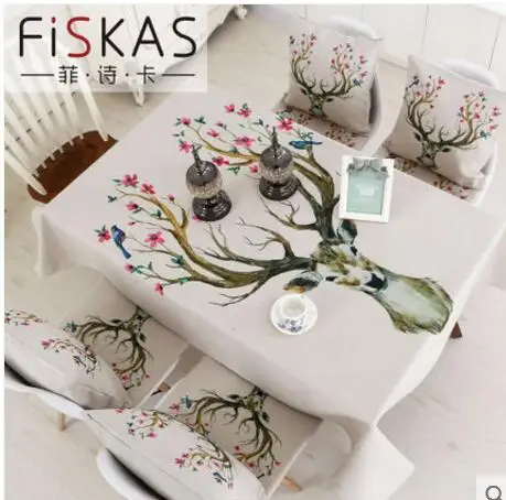 85x85-200x145cm Linen cotton Table Cloth Elk Manteles Tablecloths Rectangular bird style Table Cover household decor
85x85-200x145cm Linen cotton Table Cloth Elk Manteles Tablecloths Rectangular bird style Table Cover household decor
