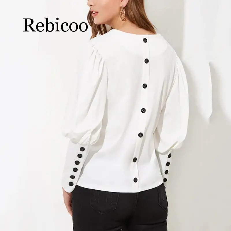 V-Neck Women Blouse Shirts Puff Sleeve Button White Blouse Summer Autumn Lady Shirt Top Female Office Chiffon Blouse Tops
V-Neck Women Blouse Shirts Puff Sleeve Button White Blouse Summer Autumn Lady Shirt Top Female Office Chiffon Blouse Tops