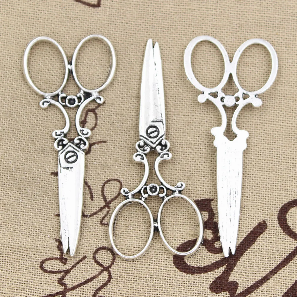 5pcs Charms Sewing Scissors 61x25mm Antique Making Pendant fit,Vintage Tibetan Bronze Silver color,DIY Handmade Jewelry
5pcs Charms Sewing Scissors 61x25mm Antique Making Pendant fit,Vintage Tibetan Bronze Silver color,DIY Handmade Jewelry