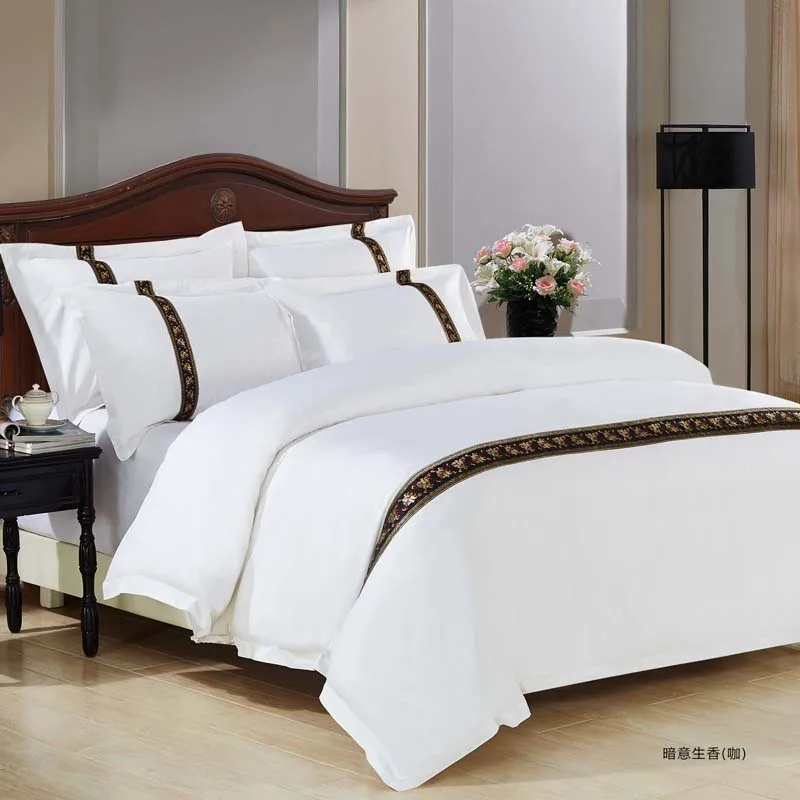 100% Cotton home Hotel Bedding Set sWhite Luxury Satin Strip Bed Line Four pieces sheet duvet cover&2 pillowcases
100% Cotton home Hotel Bedding Set sWhite Luxury Satin Strip Bed Line Four pieces sheet duvet cover&2 pillowcases