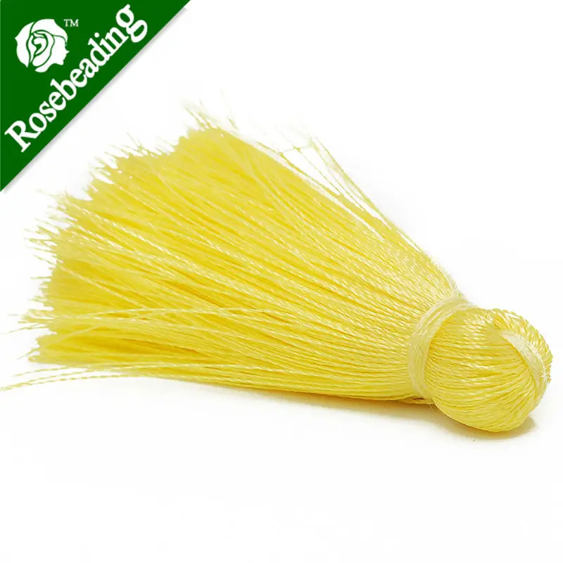 20pcs 4cm length mala tassels lux silky tassel for jewelry making handmade coloful pantone colors-100558-1 | Украшения и