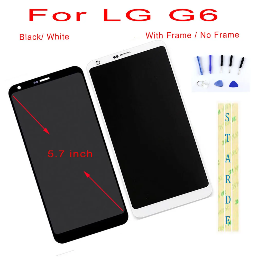 STARDE LCD For LG G6 H870 LCD Display H873 VS998 US997 LCD Display Touch Screen Digitizer Assembly Frame with Free Tools
STARDE LCD For LG G6 H870 LCD Display H873 VS998 US997 LCD Display Touch Screen Digitizer Assembly Frame with Free Tools