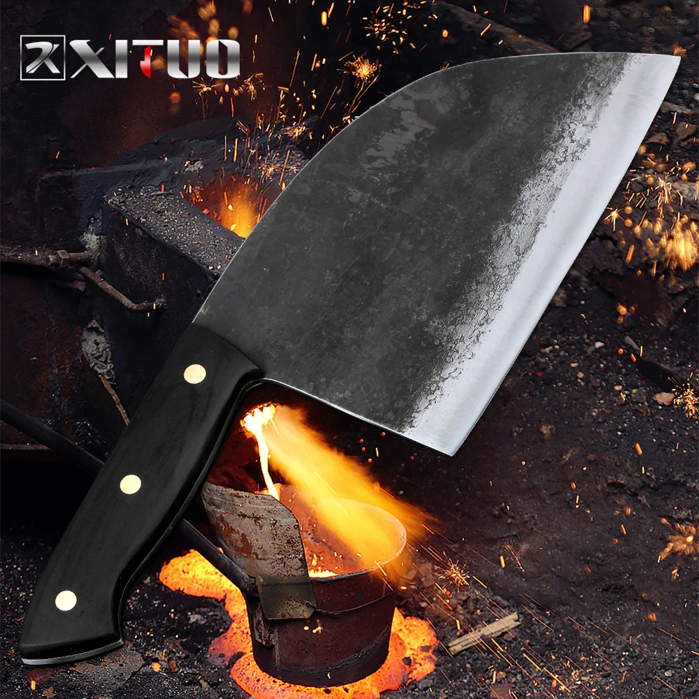 XITUO Full Tang Handmade Forged Chef Knife Clad Steel Hard Blade Chinese Cleaver Kitchen Knives Meat Vegetables Slicing Chopping
XITUO Full Tang Handmade Forged Chef Knife Clad Steel Hard Blade Chinese Cleaver Kitchen Knives Meat Vegetables Slicing Chopping