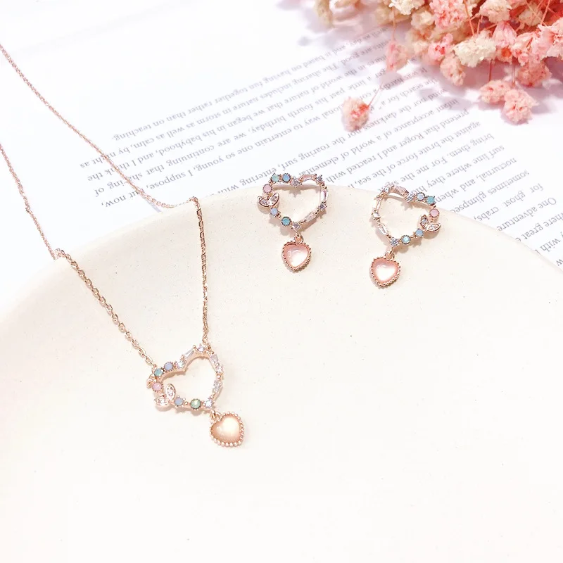 MENGJIQIAO 2019 Korean New Sweety Delicate Micro Paved Stud Earrings Heart Circle Necklace For Women Gilrs Fashion Jewelry Sets
MENGJIQIAO 2019 Korean New Sweety Delicate Micro Paved Stud Earrings Heart Circle Necklace For Women Gilrs Fashion Jewelry Sets
