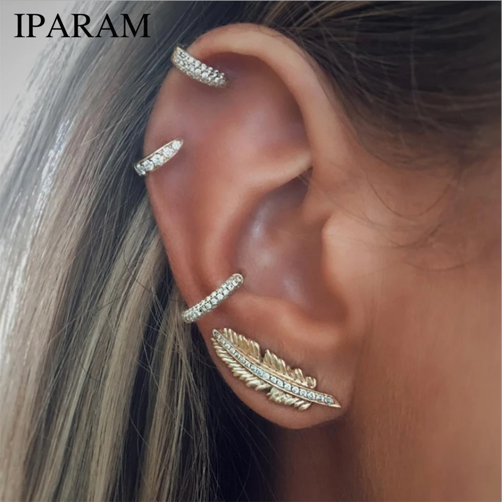 4pcs/set Bohemian Crystal Feather Stud Earrings for Women Vintage Gold Color Ear Cuff Ethnic Small Earrings Party Jewelry Gift
4pcs/set Bohemian Crystal Feather Stud Earrings for Women Vintage Gold Color Ear Cuff Ethnic Small Earrings Party Jewelry Gift