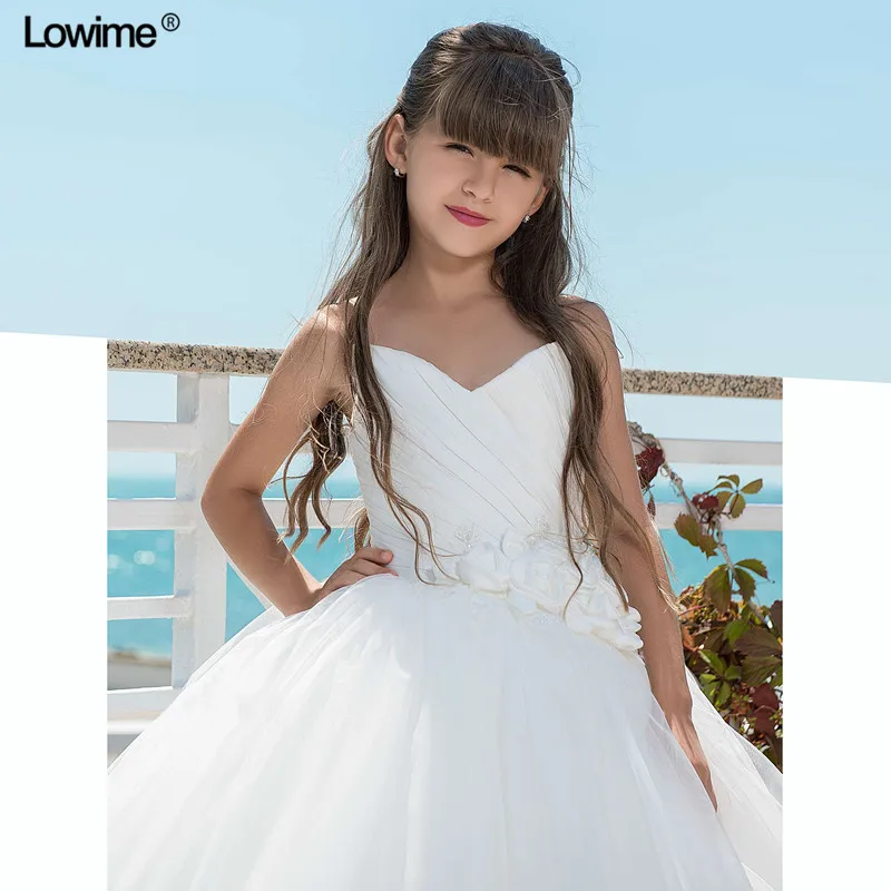 Ball Gown Sweetheart Flower Girl Dresses For Weddings Sleeveless Flower Pleat First Communion Dress For Girls 2018
Ball Gown Sweetheart Flower Girl Dresses For Weddings Sleeveless Flower Pleat First Communion Dress For Girls 2018