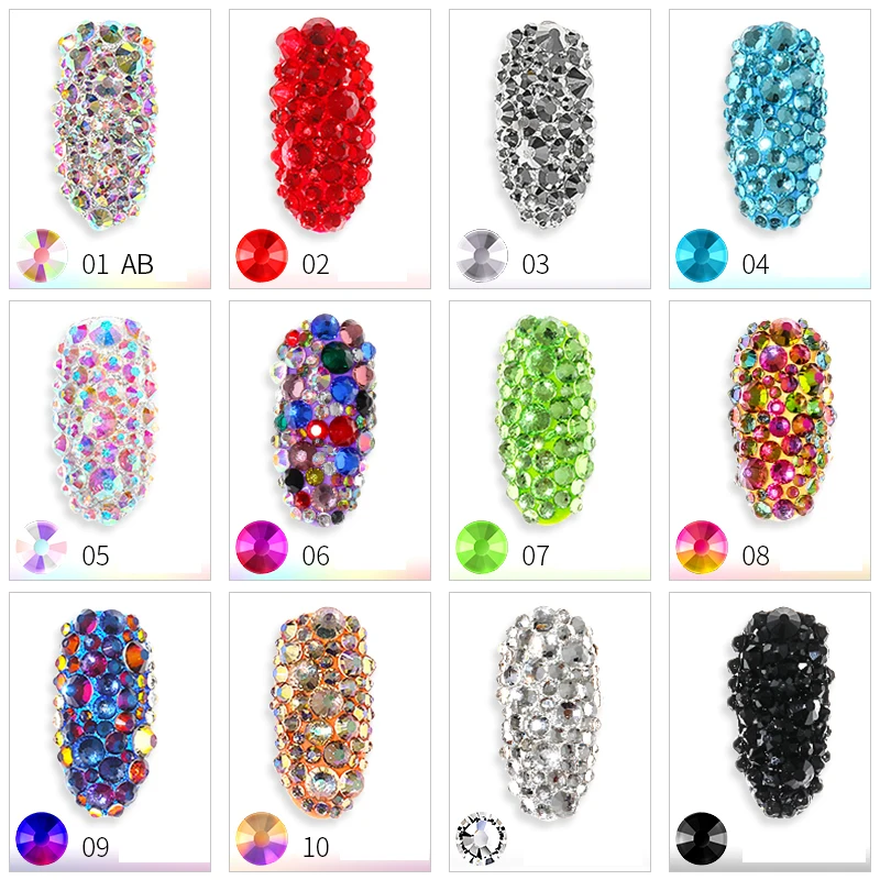 1300pcs Glitter Rhinestones Crystal AB Non Hotfix Flatback Nail Rhinestones Strass Gem Nail Art Decoration
1300pcs Glitter Rhinestones Crystal AB Non Hotfix Flatback Nail Rhinestones Strass Gem Nail Art Decoration