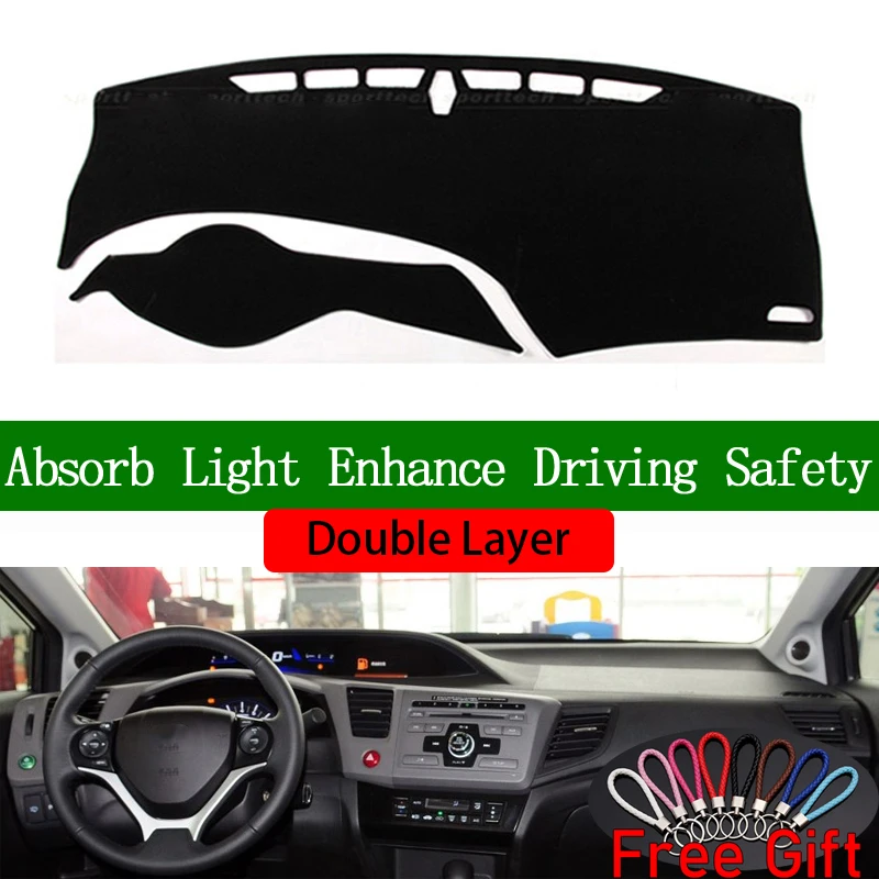 Double Layer Car Stickers For Honda civic 2012 2013 2014 2015 Dashboard Cover Car Accessories Interior Anti-UV Car Decals
Double Layer Car Stickers For Honda civic 2012 2013 2014 2015 Dashboard Cover Car Accessories Interior Anti-UV Car Decals
