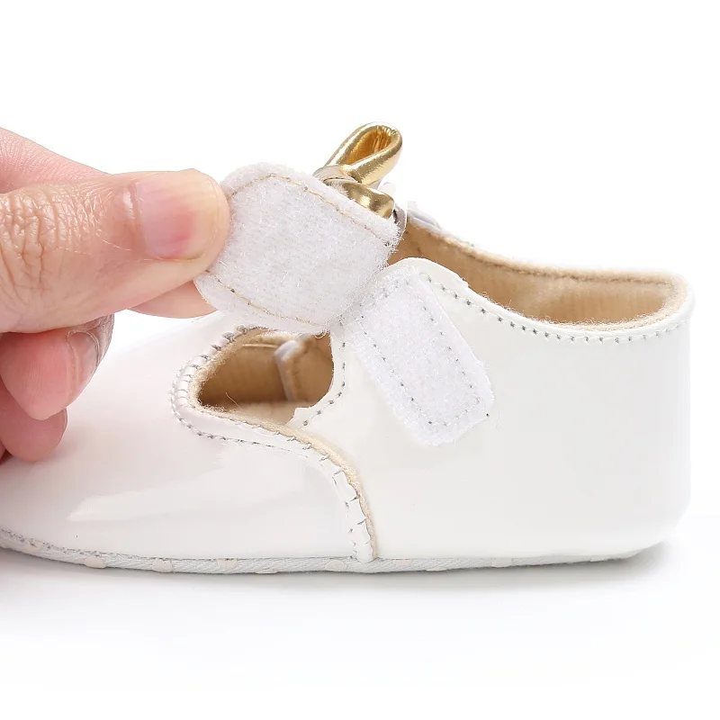 Summer Mirror PU Newborn Baby Girl Shoes First Walkers Non-Slip Soft Sole Infant Child Princess Toddler Shoes