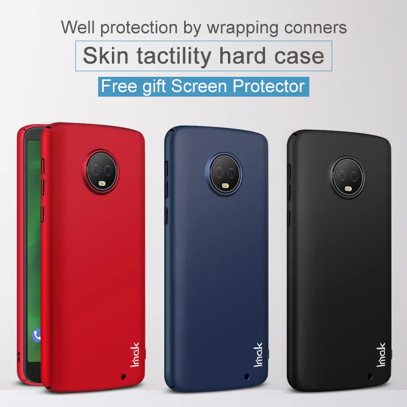 Тонкие Чехлы IMAK для Motorola Moto G6 PLUS чехол MOTO PC жесткая матовая задняя крышка защитный
