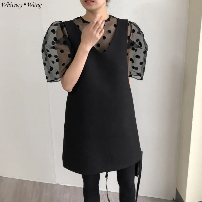 WHITNEY WANG 2019 весеннее модное винтажное стильное мини платье без рукавов женское