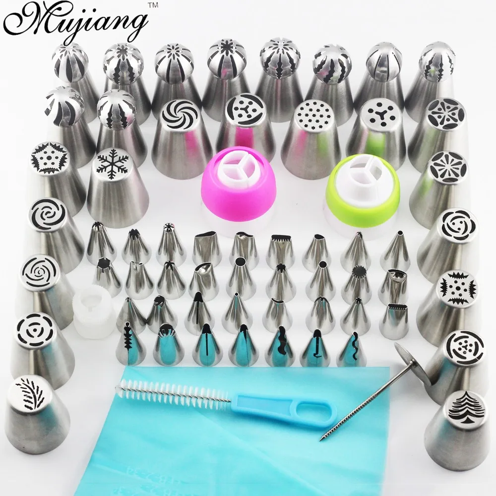 Mujiang 65Pcs Russian Tulip Nozzles Icing Cream Piping Tips Silicone Pastry Bag Converter Baking Pastry Cake Decorating Tools
Mujiang 65Pcs Russian Tulip Nozzles Icing Cream Piping Tips Silicone Pastry Bag Converter Baking Pastry Cake Decorating Tools
