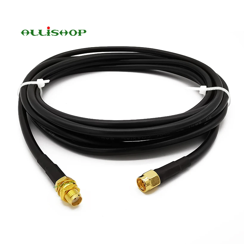 5 Meters Low-Loss Coax Extension Cable 50 Ohm SMA Male to SMA Female Antenna Lead Extender for 3G/4G/LTE/Ham/ADS-B/GPS/RF Radio
5 Meters Low-Loss Coax Extension Cable 50 Ohm SMA Male to SMA Female Antenna Lead Extender for 3G/4G/LTE/Ham/ADS-B/GPS/RF Radio