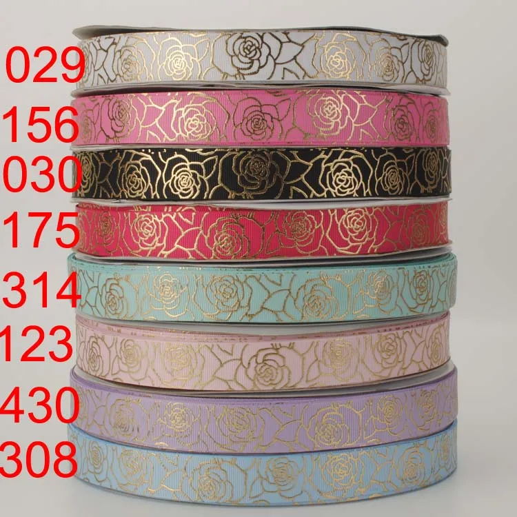 free shipping 10yards 7/8 " 22 mm gold foil rose pattern ribbon pattern printed grosgrain ribbon
free shipping 10yards 7/8 " 22 mm gold foil rose pattern ribbon pattern printed grosgrain ribbon