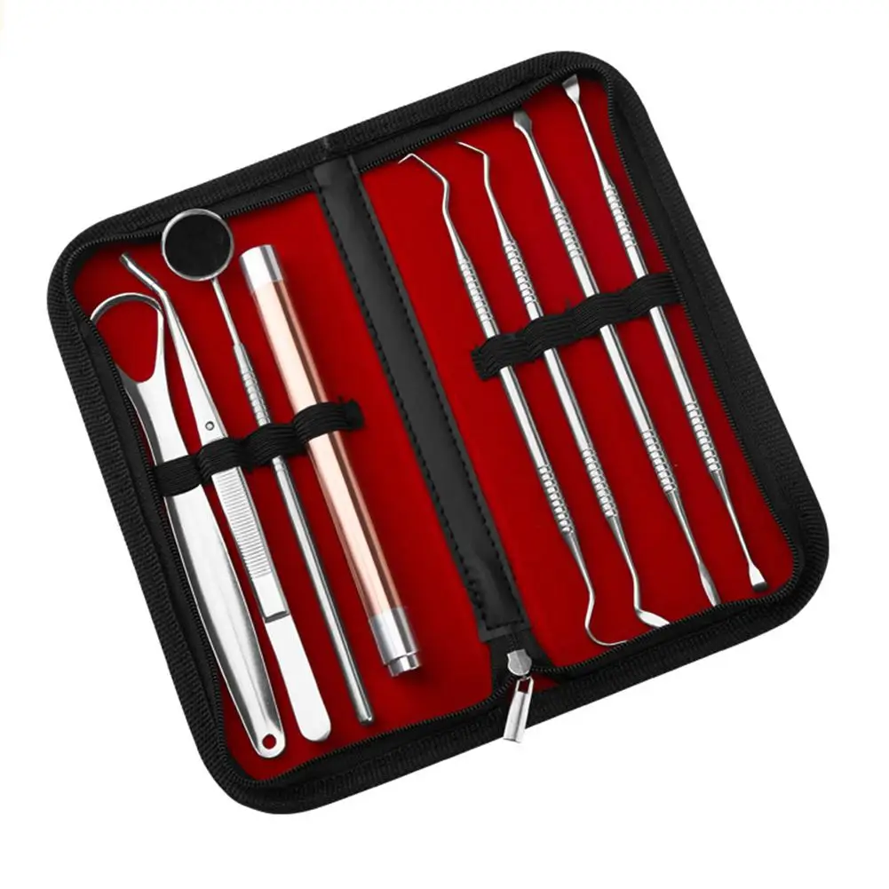 8 Pcs Stainless Steel Dental Tools Anti-fog Mirror Probe Teeth Cleaning Dental Calculus Remover Oral Cleaning Whitening Set
8 Pcs Stainless Steel Dental Tools Anti-fog Mirror Probe Teeth Cleaning Dental Calculus Remover Oral Cleaning Whitening Set
