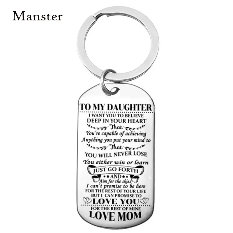 Stainless Steel Necklace Inspirational Gift For Daughter Son Dog Tag Key Chains Necklace Family Keyring Military Army Cards
Stainless Steel Necklace Inspirational Gift For Daughter Son Dog Tag Key Chains Necklace Family Keyring Military Army Cards
