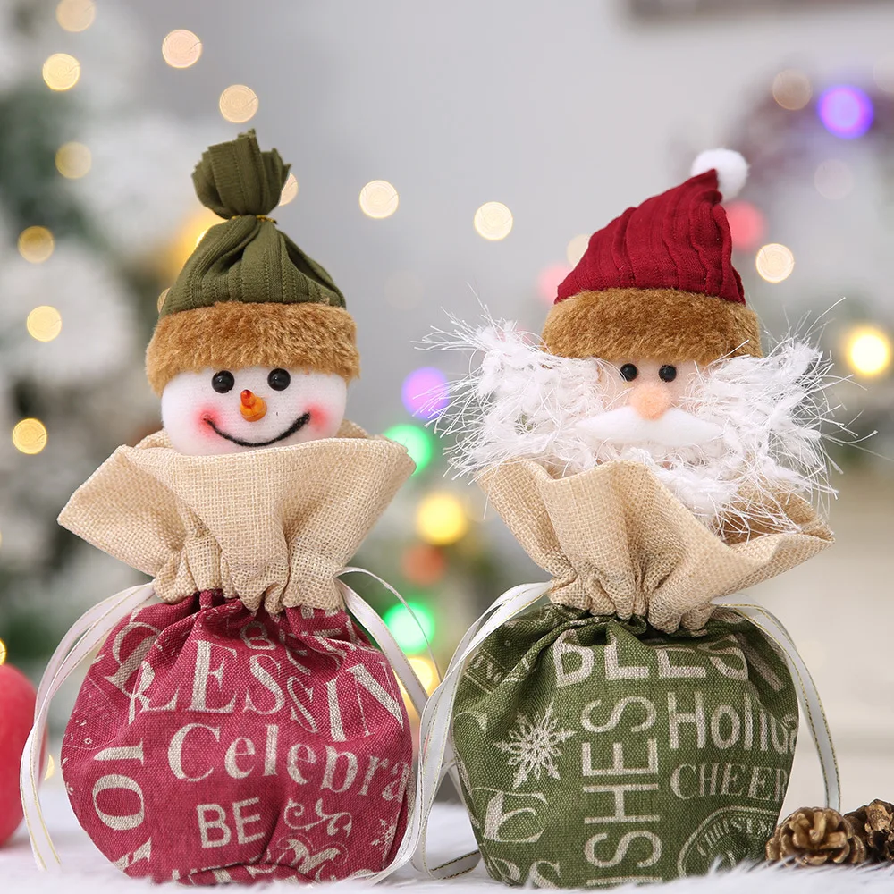 Festive Party Supplies Cloth cartoon Santa Claus Snowman Apple Pouches Bags Christmas Gift Holders Bag
Festive Party Supplies Cloth cartoon Santa Claus Snowman Apple Pouches Bags Christmas Gift Holders Bag