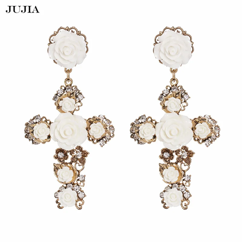 Wholesale JUJIA Women Vintage Acrylic Flower Statement Cross Earrings Luxury Baroque Drop Dangle Earrings For Girl Gifts
Wholesale JUJIA Women Vintage Acrylic Flower Statement Cross Earrings Luxury Baroque Drop Dangle Earrings For Girl Gifts