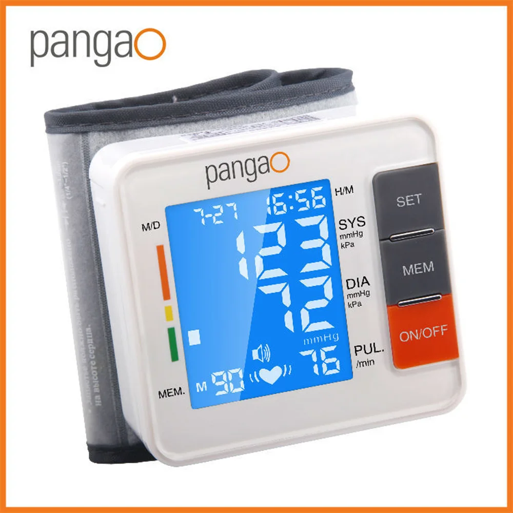 Pangao Wrist Digital Blood Pressure Monitor Automatic Tonometer Meter for Measuring And Pulse Rate Machine Sphygmomanometer
Pangao Wrist Digital Blood Pressure Monitor Automatic Tonometer Meter for Measuring And Pulse Rate Machine Sphygmomanometer