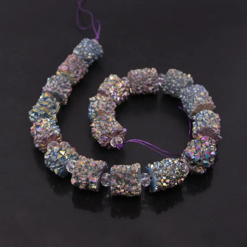 AAA-Grade 15.5"Strands Rainbow Titanium Druzy Quartz Geode Round Tube Beads,Raw Crystal Drusy Nugget Pendants Jewelry Making
AAA-Grade 15.5"Strands Rainbow Titanium Druzy Quartz Geode Round Tube Beads,Raw Crystal Drusy Nugget Pendants Jewelry Making