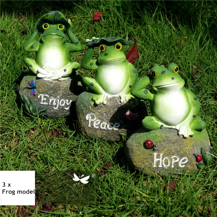 3pcs Lovely Resin Frog Sitting on Stone Statue Figurine Model Outdoor Decorative Home frog Resin Crafts Garden Decor Ornament
3pcs Lovely Resin Frog Sitting on Stone Statue Figurine Model Outdoor Decorative Home frog Resin Crafts Garden Decor Ornament
