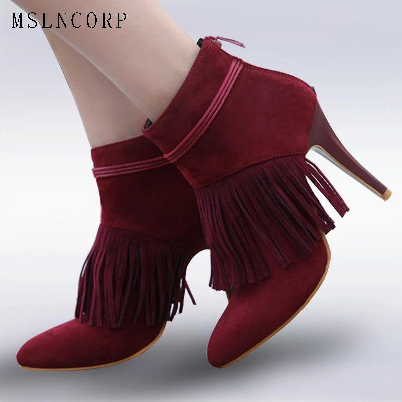 plus size 34-45 New Women Ankle Boots Spring Autumn Fringe Stiletto High Heels Boots Ladies Fashion Gladiator Tassel Shoes Woman
plus size 34-45 New Women Ankle Boots Spring Autumn Fringe Stiletto High Heels Boots Ladies Fashion Gladiator Tassel Shoes Woman