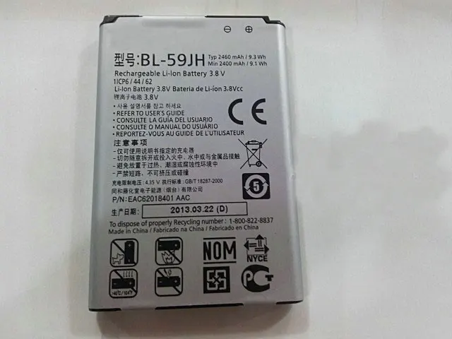 ALLCCX Высококачественная батарея для мобильного телефона BL 59JH LG F5 F3 VS870 Lucid2 P703 P715 D500