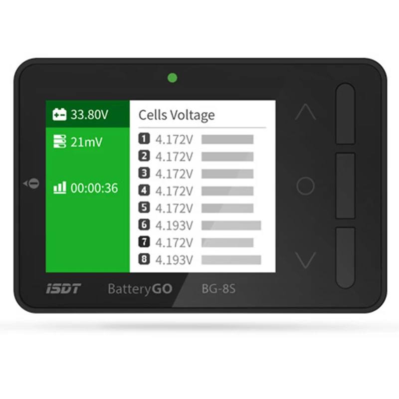 isdt bg - 8s intelligent electric quantity of battery tester for uav drone drone
isdt bg - 8s intelligent electric quantity of battery tester for uav drone drone