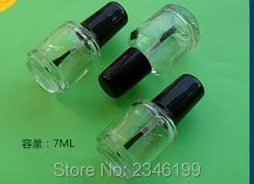 7ML Nail Oil Glass Bottle, Round Bottom Plastic Black Cap With Black Brush Cosmetic Nail Oil Packing Container, 20pcs/lot
7ML Nail Oil Glass Bottle, Round Bottom Plastic Black Cap With Black Brush Cosmetic Nail Oil Packing Container, 20pcs/lot
