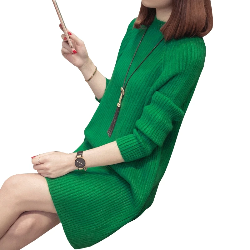 2018 Autumn Winter New Korean Version Of Loose Sweater Female Middle Length Half High Collar Shoulder Length Thermal elastic
2018 Autumn Winter New Korean Version Of Loose Sweater Female Middle Length Half High Collar Shoulder Length Thermal elastic