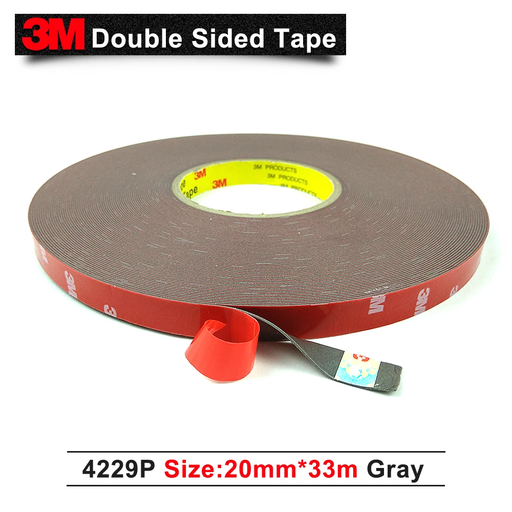 3M 4229P Auto double sided adhesive foam acrylic tape 20mm*33M*0.8mm thickness/grey color Pressure sensitive adhesive tape 5pcs
3M 4229P Auto double sided adhesive foam acrylic tape 20mm*33M*0.8mm thickness/grey color Pressure sensitive adhesive tape 5pcs